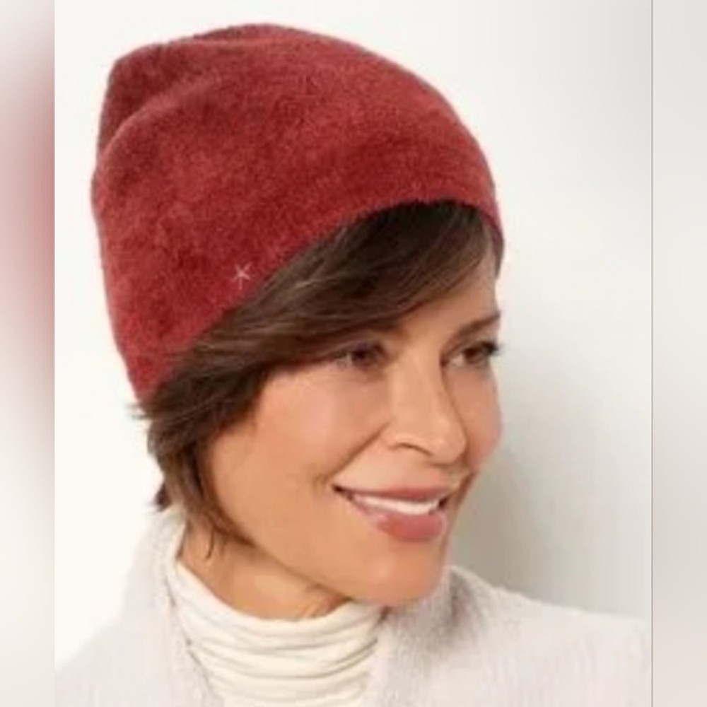Barefoot Dreams Barefoot Dreams CozyChic Confetti Beanie Crimson Rosewood-NWT